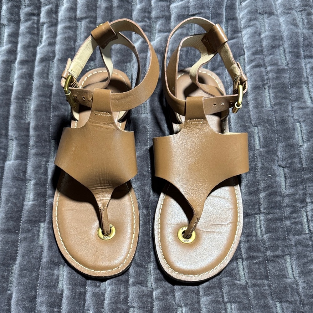 Michael Kors Tan Leather Sandals